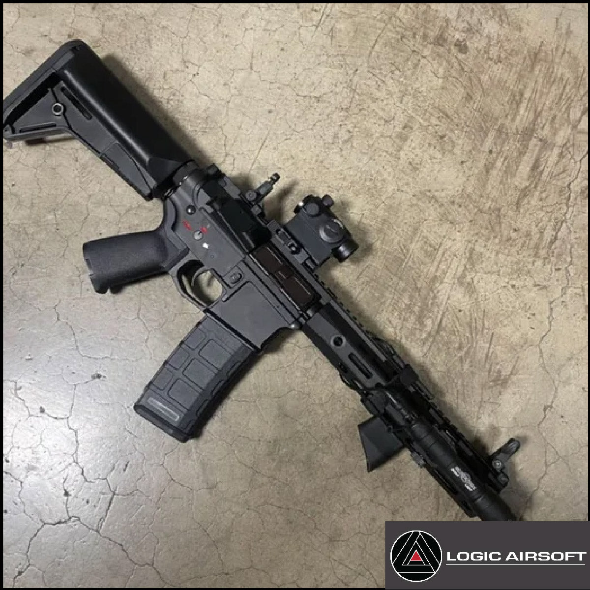 SSG CYMA Platinum QBS 10in pre-build rifle, black, stock, side controls, rail system