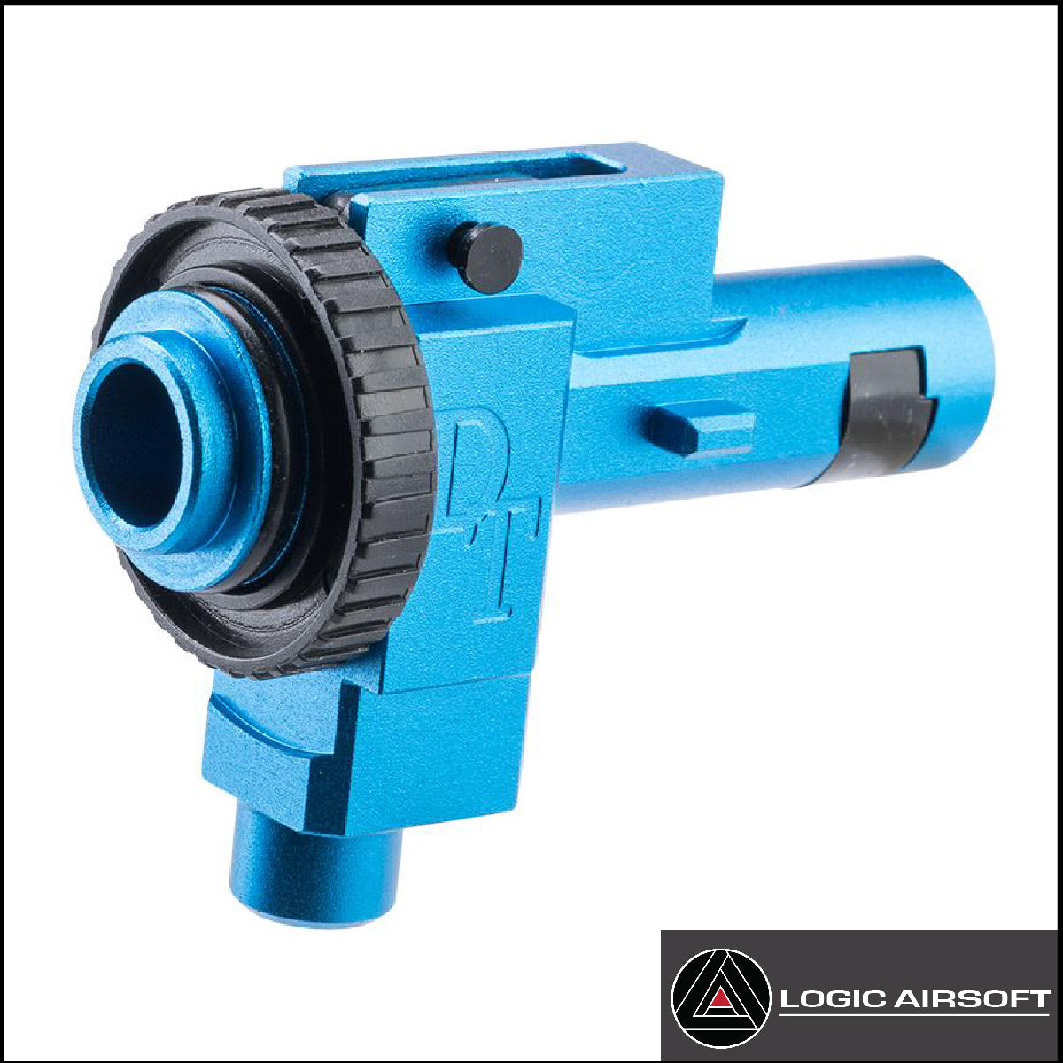 Blue hop-up chamber for M4/M16 AEG airsoft, knurled adjustment wheel and mount