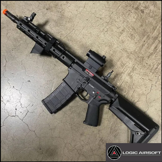 SSG CYMA Platinum QBS 10in pre-build rifle, black, rail, pistol grip, magazine