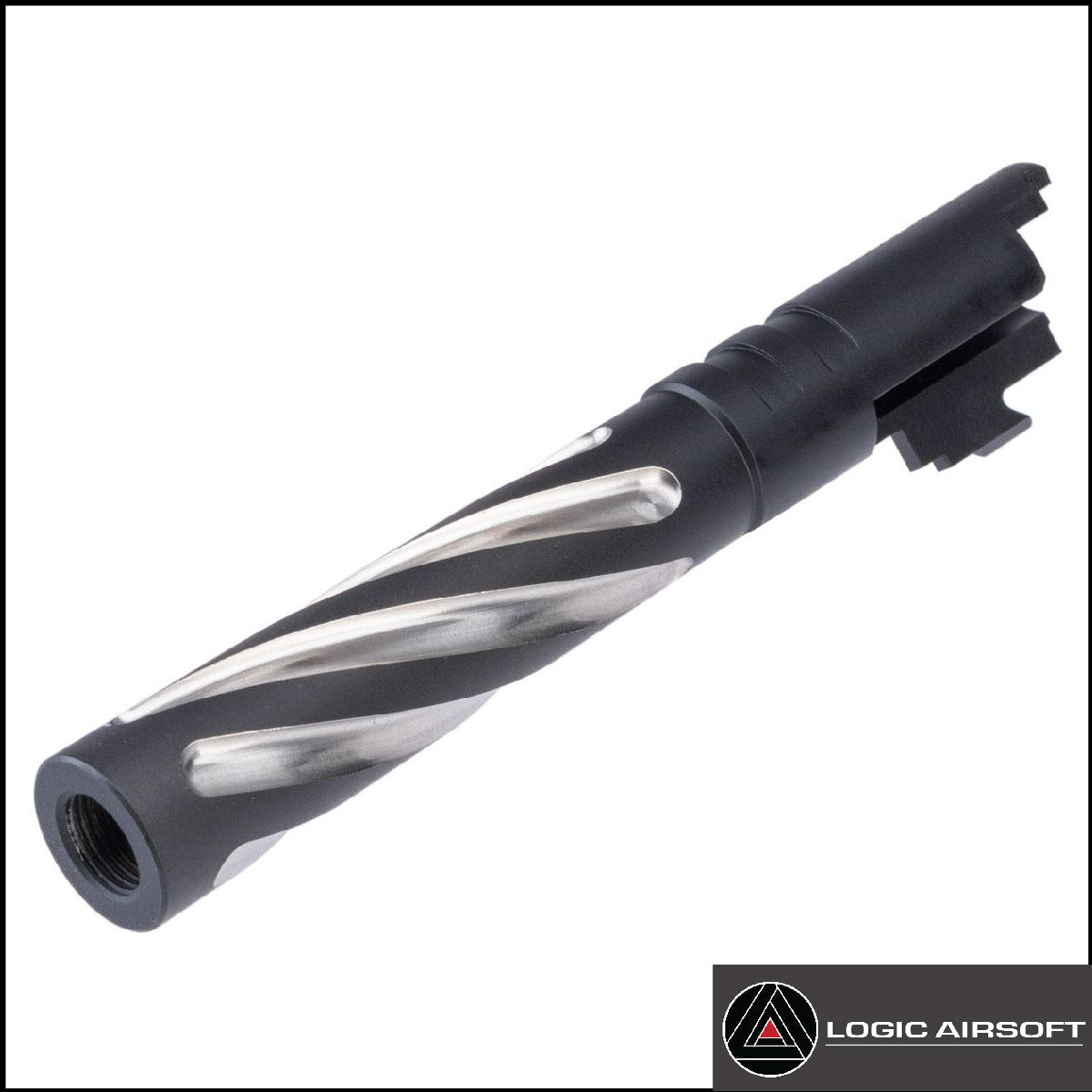 5KU Black Tornado Stainless Fluted Outer Barrel for Tokyo Marui Hi-Capa Airsoft Pistols