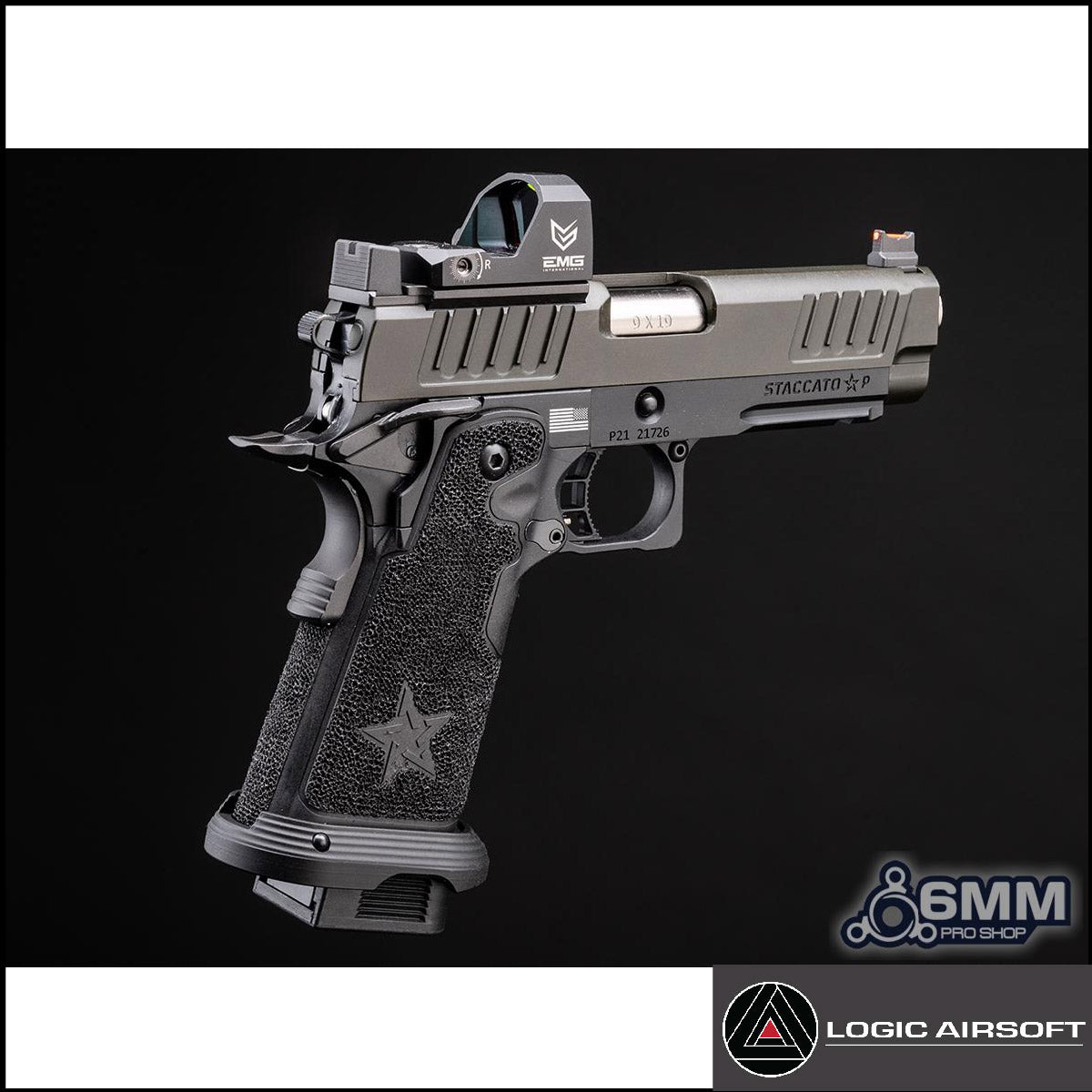 6mmProShop x Staccato C2 Compact 2011 Green Gas Blowback T8 Airsoft Pistol