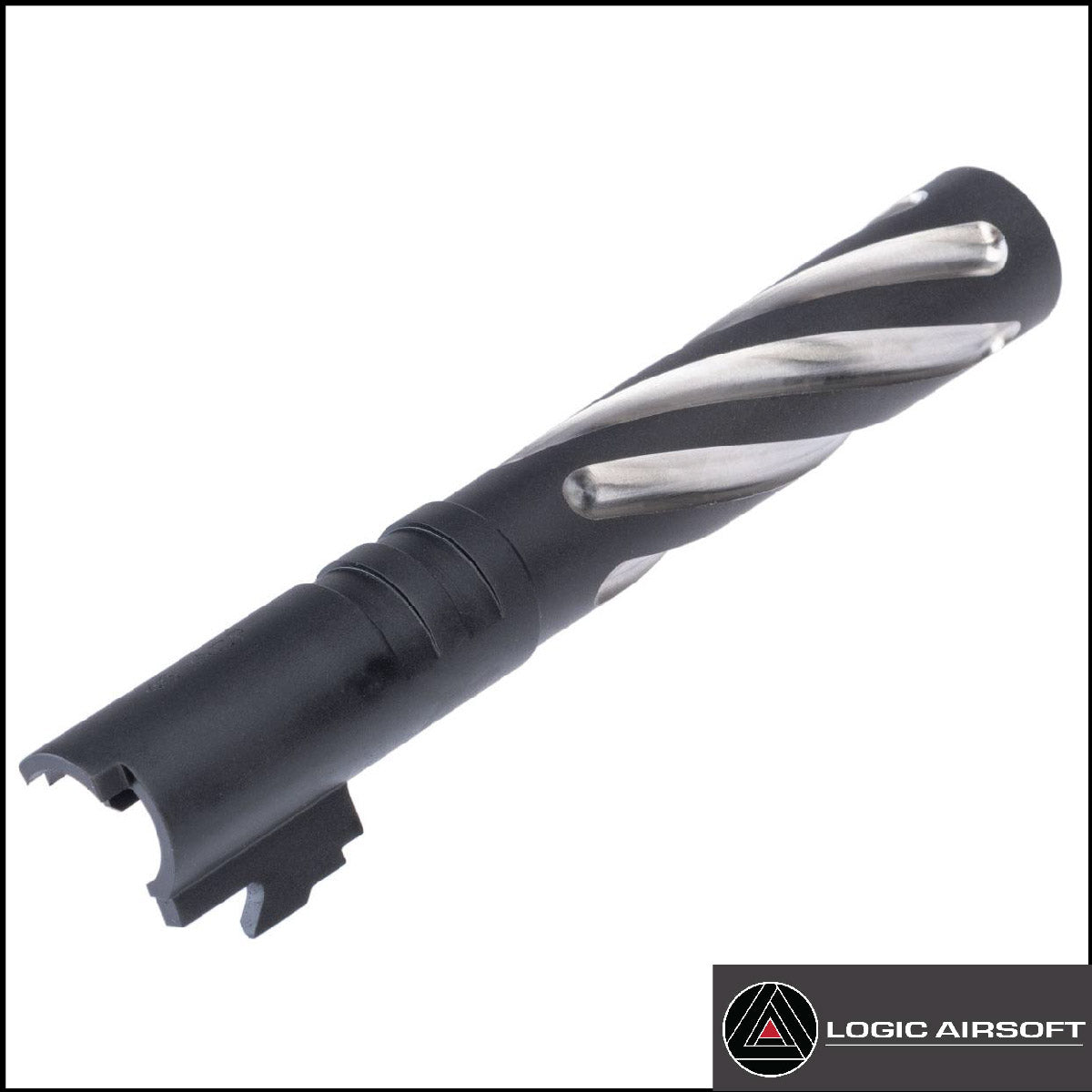 5KU Black Tornado Stainless Fluted Outer Barrel for Tokyo Marui Hi-Capa Airsoft Pistols