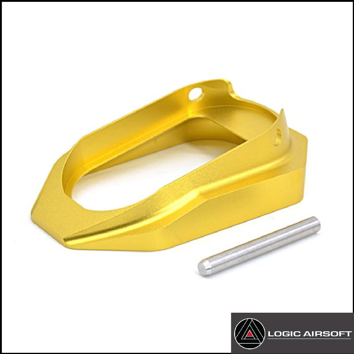 Gold aluminum Type 2 magwell frame with mounting pin