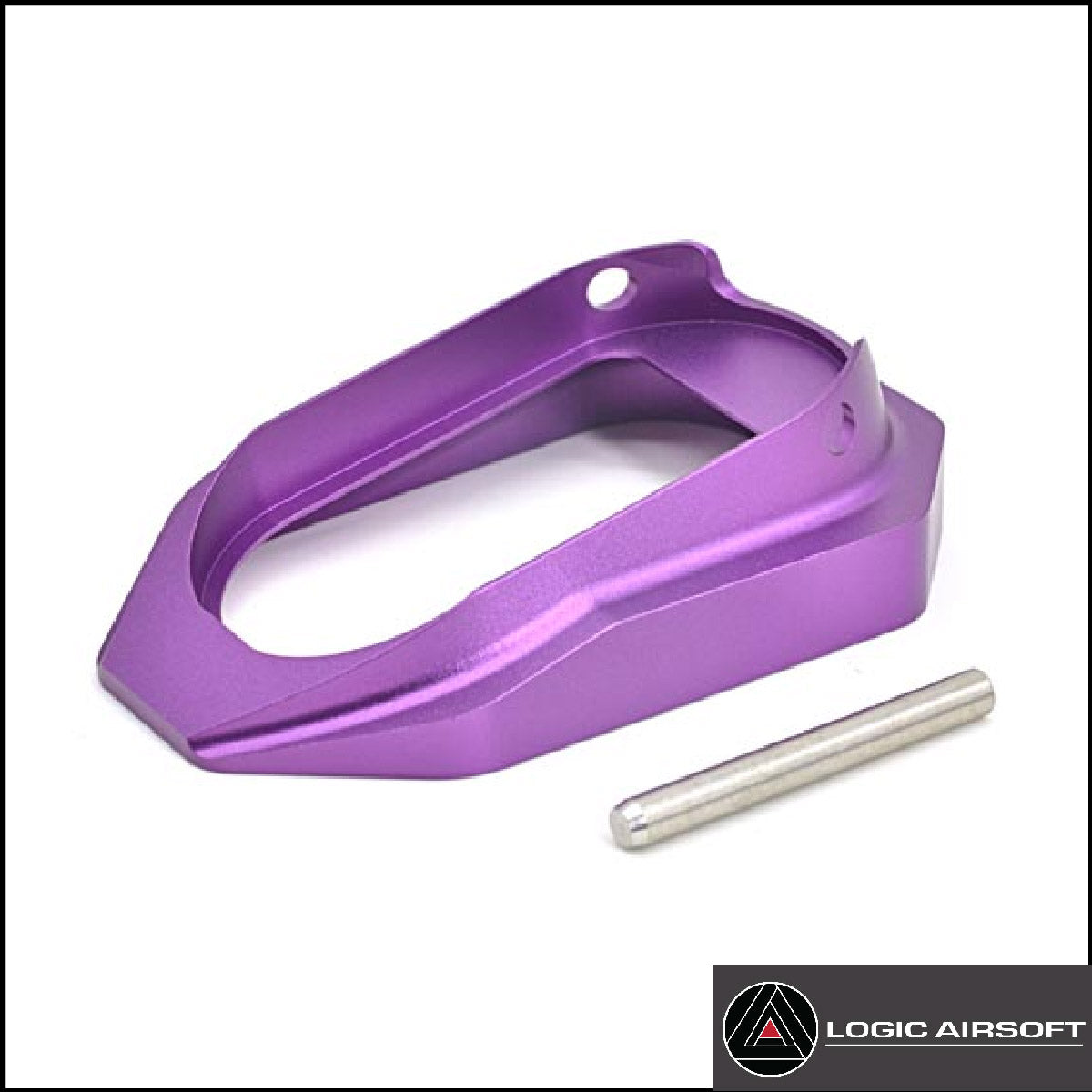 Purple aluminum Type 2 magwell frame with mounting pin