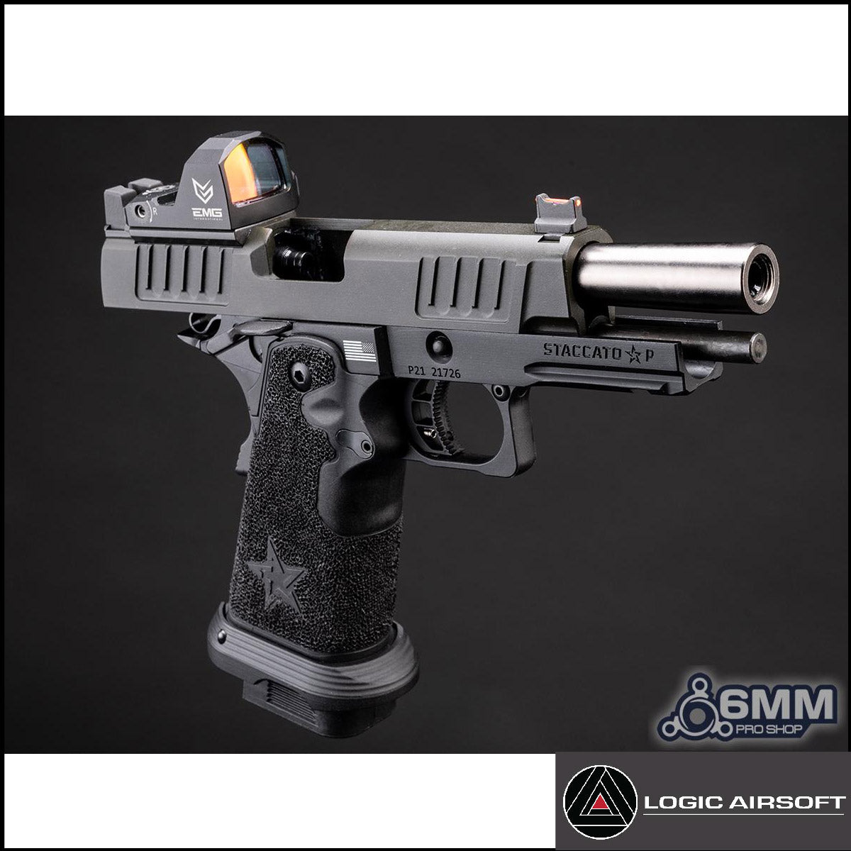 6mmProShop x Staccato C2 Compact 2011 Green Gas Blowback T8 Airsoft Pistol