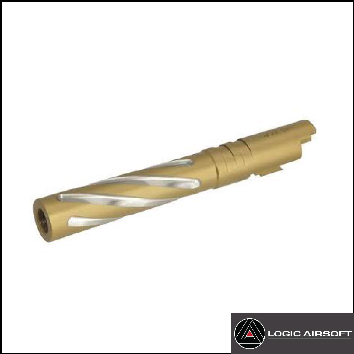 5KU Gold Tornado Stainless Fluted Outer Barrel for Tokyo Marui Hi-Capa Airsoft Pistols