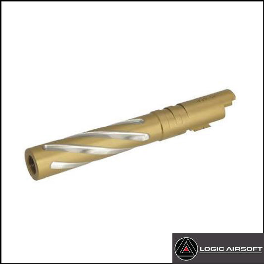 5KU Gold Tornado Stainless Fluted Outer Barrel for Tokyo Marui Hi-Capa Airsoft Pistols