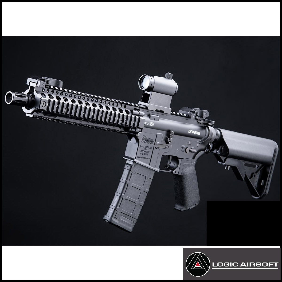 Daniel Defense DDMK18 Airsoft AEG Rifle - CYMA w/ Platinum QBS Gearbox Black