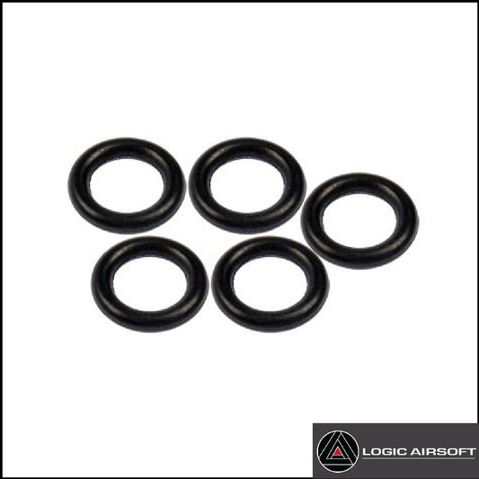 Inlet valve O-ring set, five black rubber O-rings