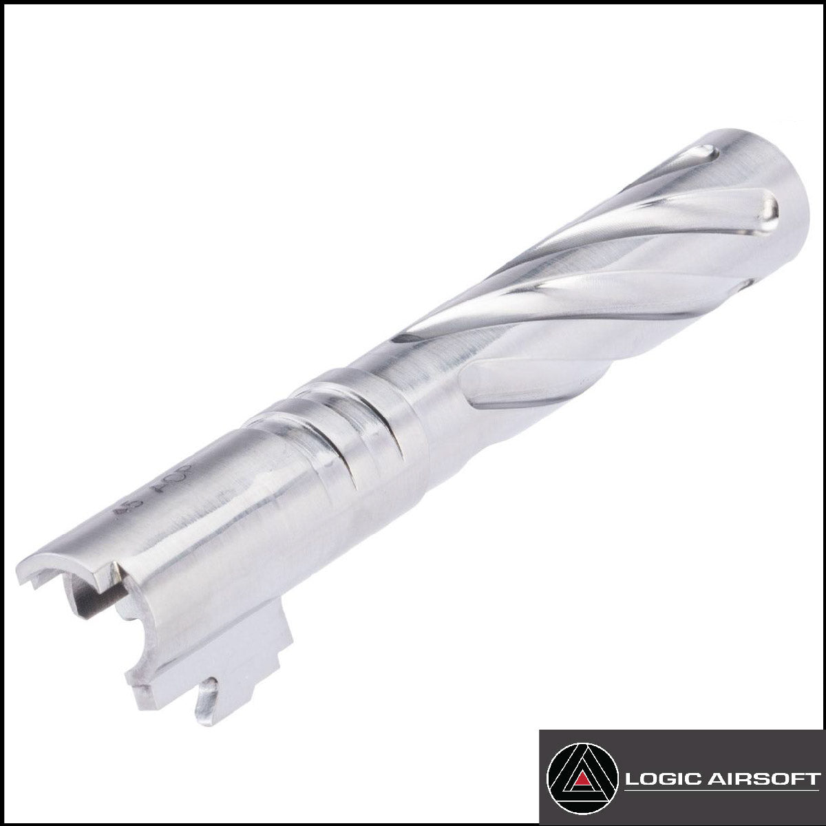 5KU Silver Tornado Stainless Fluted Outer Barrel for Tokyo Marui Hi-Capa Airsoft Pistols