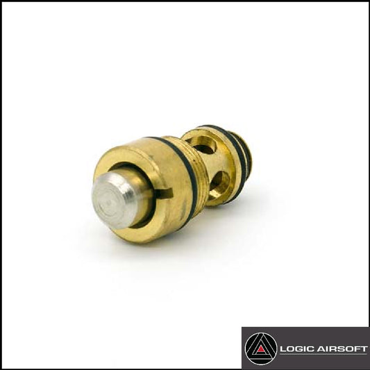 AIP output valve for Hi-capa/1911/MEU magazine, brass fitting with black O-ring